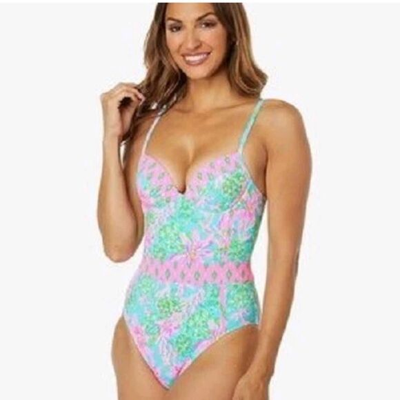 Lilly Pulitzer Other - Lily Pulitzer Swimsuit Womens 14 Palma One Piece Bathing Suit Floral Cruise Vaca